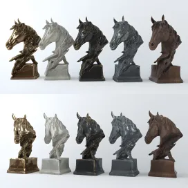 Horse head sculpture
